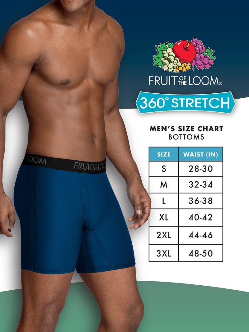Fruit of the Loom Men's Micro-Stretch Long Leg Boxer Briefs, assorted, Small - Pack of 5 - Image 5